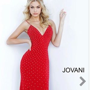 Jovani Red Prom Dress Size 2 only worn once excellent condition.